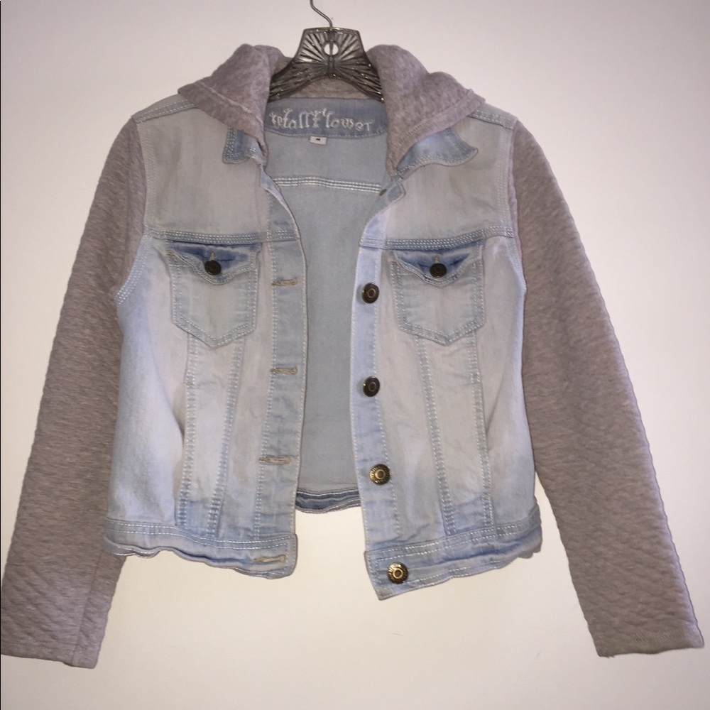 🌸Blue Jean Hooded Girls Jacket By Wall Flower 🌸